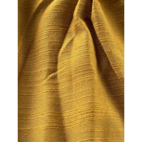 Vintage 60s curtain, golden yellow, pleated panel, semi sheer, oversized - Picture 7 of 10